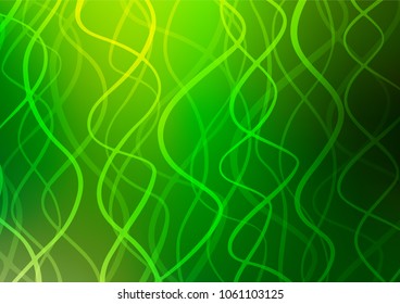 Light Green vector natural abstract background. Shining colored illustration with doodles in Zen tangle style. The pattern can be used for coloring books and pages for kids.