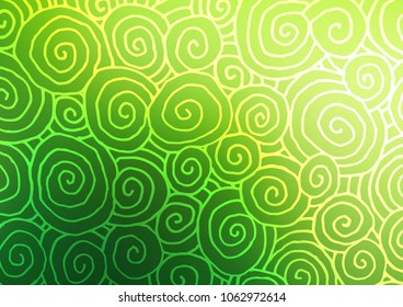 Light Green vector natural abstract background. Ethnic elegant natural pattern with gradient. Hand painted design for web, leaflet, textile.