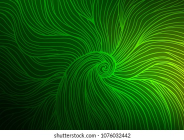 Light Green vector natural abstract pattern. Decorative shining illustration with doodles on abstract template. A completely new template for your business design.