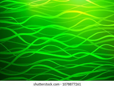 Light Green vector natural abstract background. Doodles on blurred abstract background with gradient. A new texture for your design.