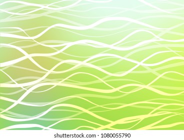 Light Green vector natural abstract texture. An elegant bright illustration with lines in Natural style. Brand-new design for your business.