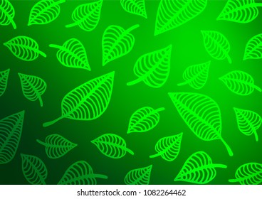 Light Green vector natural abstract pattern. Ethnic elegant natural pattern with gradient. The completely new template can be used for your brand book.