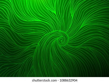 Light Green vector natural abstract pattern. Shining colored illustration with doodles in Zen tangle style. Brand-new design for your business.