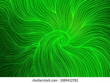 Light Green vector natural abstract background. Colorful abstract illustration with lines in Asian style. The elegant pattern can be used as a part of a brand book.
