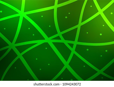 Light Green vector natural abstract template. A vague abstract illustration with doodles in Indian style. Brand-new style for your business design.