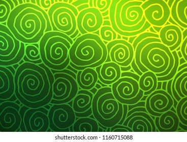 Light Green vector natural abstract template. Ethnic elegant natural pattern with gradient. The pattern can be used for coloring books and pages for kids.