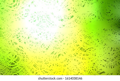 Light Green vector natural abstract pattern. A completely new color illustration in doodle style with roses. Brand-new design for your business.