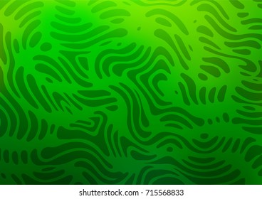 Light Green vector natural abstract texture. Shining colored illustration with doodles in Arabic style. The pattern can be used for coloring books and pages for kids.