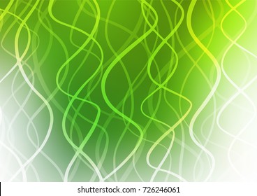 Light Green vector natural abstract template. Shining colored illustration with doodles in Zen tangle style. A completely new design for your business.