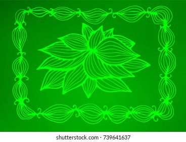 Light Green vector natural abstract template. Modern geometrical abstract illustration with doodles. Hand painted design for web, leaflet, textile.