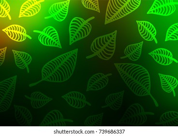 Light Green vector natural abstract pattern. Modern geometrical abstract illustration with doodles. Hand painted design for web, leaflet, textile.