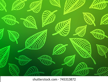 Light Green vector natural abstract template. An elegant bright illustration with lines in Natural style. A completely new design for your business.