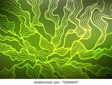 Light Green vector natural abstract pattern. A vague abstract illustration with doodles in Indian style. The pattern can be used for heads of websites and designs.