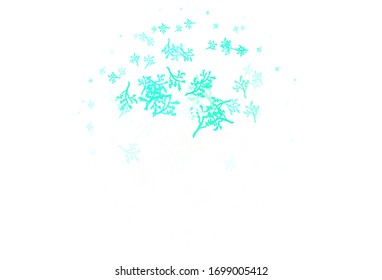Light Green vector natural artwork with sakura. Glitter abstract illustration with leaves and branches. Elegant pattern for your brand book.