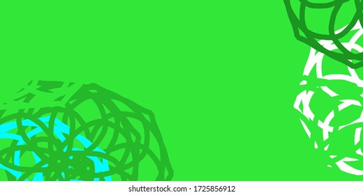 Vector de luz verde de arte natural con flores. Ilustración simple de color con flores abstractas. Diseño inteligente para envolturas, fondos de pantalla.