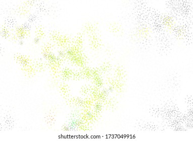 Obra de arte natural vectorial verde claro con hojas. Ilustración abstracta brillante con garabatos y hojas. Nuevo diseño para su negocio.