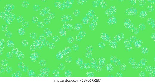 Light green vector natural artwork with flowers. Illustration with abstract colorful flowers with gradient. Brand new business design.