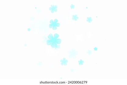 Light Green vector natural artwork with flowers. Creative illustration in blurred style with flowers. Brand new style for your business design.
