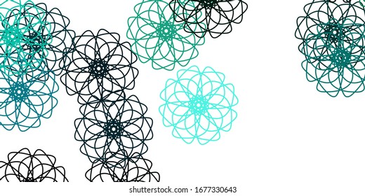 Vector verde claro fondo natural con flores. Diseño sencillo con flores sobre fondo abstracto. Patrón para diseños de sitios web.