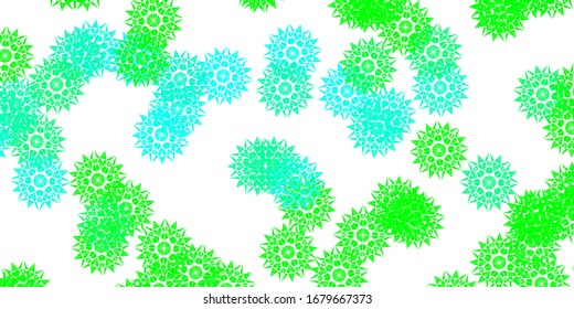 Vector verde claro fondo natural con flores. Ilustración abstracta con flores de estilo Origami. Plan para la promoción del día de la mujer.