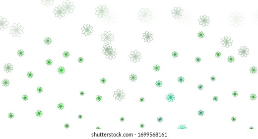 Light Green vector natural backdrop with flowers. Illustration with abstract colorful flowers with gradient. Colorful pattern for spring parties.