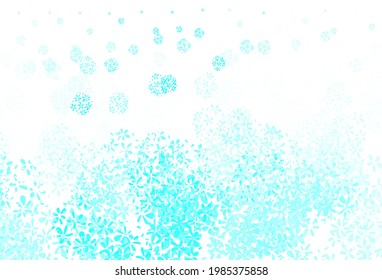 Light Green vector natural backdrop with leaves. Colorful illustration in doodle style with leaves. Colorful pattern for kid's books.