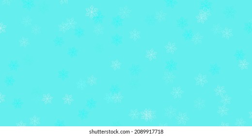 Light green vector natural backdrop with flowers. Gradient colorful abstract flowers on simple background. Pattern for women day promotion.