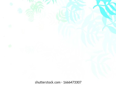 Light Green vector natural background with leaves. Brand new colored illustration in blurry style with leaves. The best design for your business.