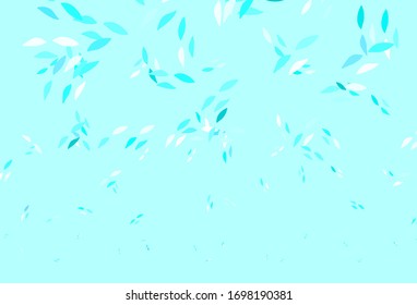 Light Green vector natural background with leaves. Sketchy doodles with leaves on blurred background. New design for your business.