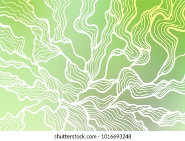 Light Green vector natural elegant background. An elegant bright illustration with lines in Natural style. Brand-new style for your business design.