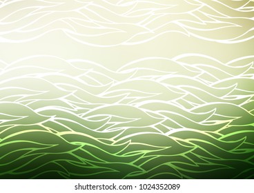 Light Green vector natural elegant texture. Shining colored illustration with doodles in Zen tangle style. The doodle design can be used for your web site.