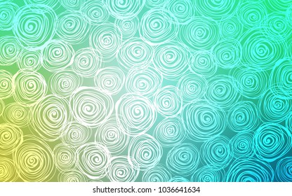 Light Green vector natural elegant background. Shining colored illustration with roses in doodle style. Brand-new design for your business.