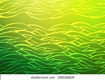 Light Green vector natural elegant template. Brand-new colored illustration in blurry style with doodles. The textured pattern can be used for website.