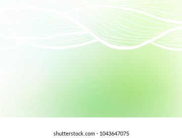 Light Green vector natural elegant template. Brand-new colored illustration in blurry style with doodles. Hand painted design for web, leaflet, textile.