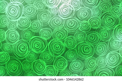 Light Green vector natural elegant pattern. Doodle illustration of roses in Origami style with gradient. The completely new template can be used for your brand book.