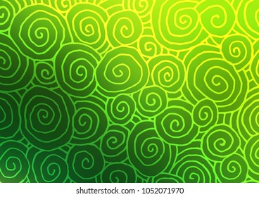 Light Green vector natural elegant pattern. Colorful abstract illustration with lines in Asian style. The textured pattern can be used for website.