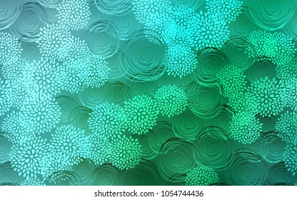 Light Green vector natural elegant template. Flowers on blurred abstract background with gradient. A completely new design for your business.