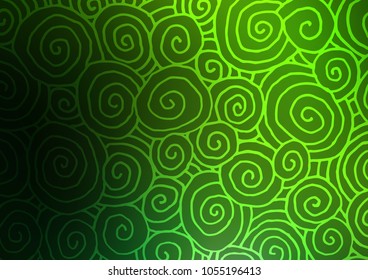 Light Green vector natural elegant template. A vague abstract illustration with doodles in Indian style. A completely new design for your business.