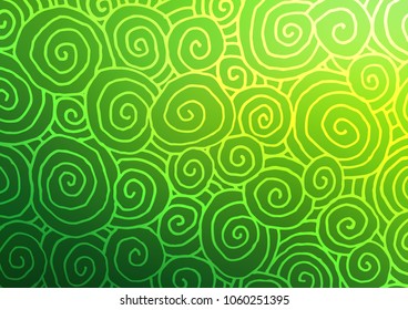 Light Green vector natural elegant template. Sketchy hand drawn doodles on blurred background. Hand painted design for web, wrapping, wallpaper.