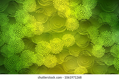 Light Green vector natural elegant pattern. Brand-new colored illustration in blurry style with flowers. The template can be used as a background for cell phones.