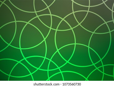 Light Green vector natural elegant background. Shining colored illustration with doodles in Zen tangle style. The textured pattern can be used for website.