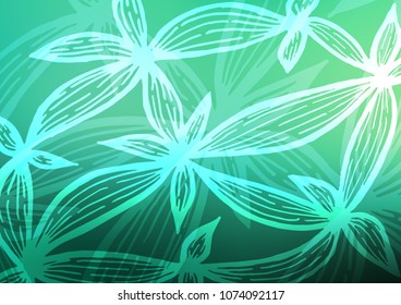 Light Green vector natural elegant texture. Creative illustration in blurred style with doodles and Zen tangles. Brand-new design for your business.