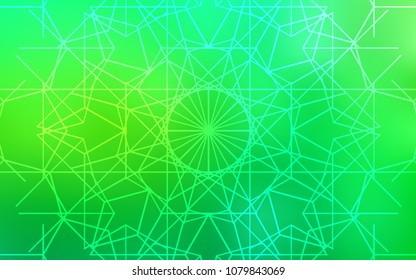 Light Green vector natural elegant background. Colorful abstract illustration with lines drawn by child in Asian style. The doodle design can be used for your web site.