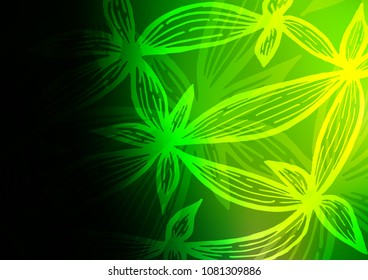 Light Green vector natural elegant pattern. Blurred decorative design in Indian style with Zen tangles. The completely new template can be used for your brand book.