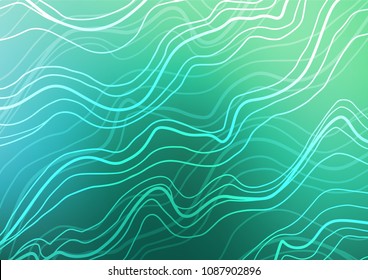 Light Green vector natural elegant template. A vague abstract illustration with doodles in Indian style. The completely new template can be used for your brand book.