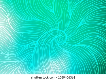 Light Green vector natural elegant texture. Glitter abstract illustration with doodles and Zen tangles. A completely new design for your business.