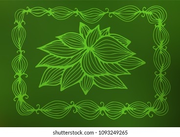 Light Green vector natural elegant background. Sketchy hand drawn doodles on blurred background. A completely new design for your business.