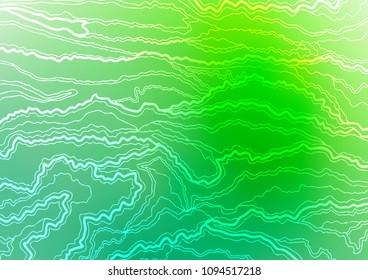 Light Green vector natural elegant background. Colorful abstract illustration with lines in Asian style. A completely new template for your business design.