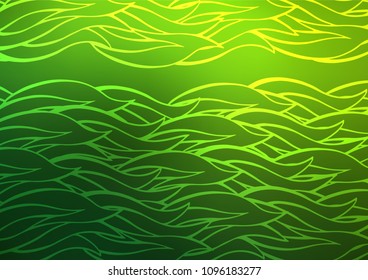 Light Green vector natural elegant background. Shining colored illustration with doodles in Zen tangle style. A completely new design for your business.