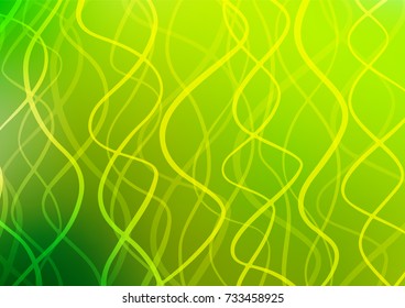 Light Green vector natural elegant background. Colorful abstract illustration with lines in Asian style. The doodle design can be used for your web site.